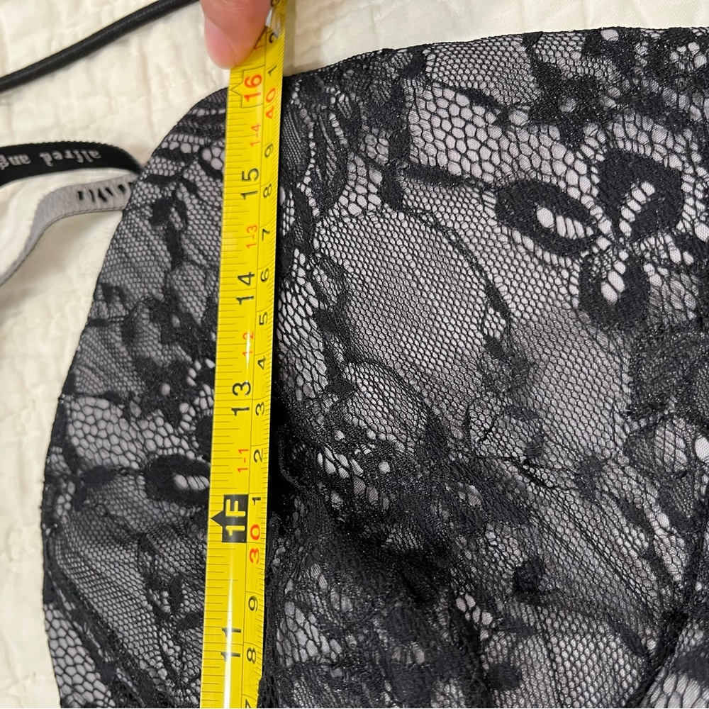 Alfred Angelo Strapless Black Lace Dress Sz. 12 NWT - Picture 8 of 10